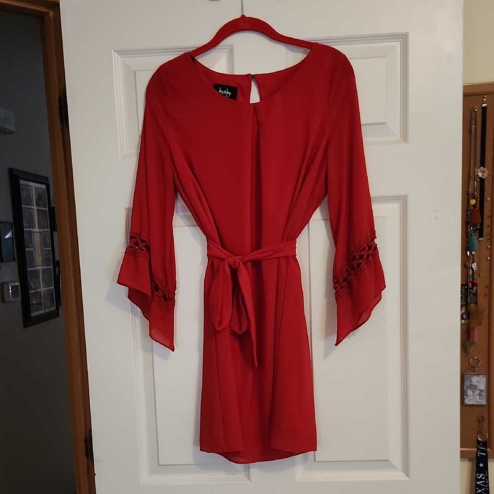 by & by Vibrant Red Dress